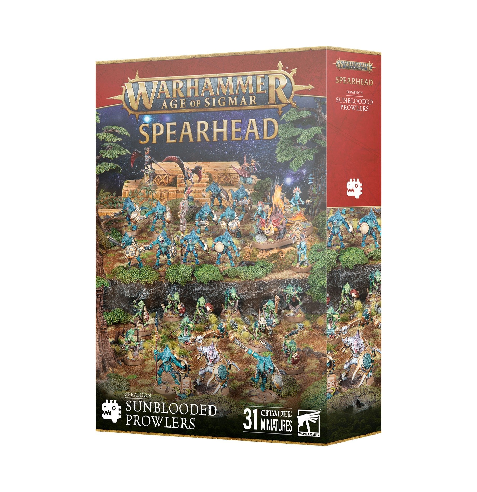 Age of Sigmar Spearhead Seraphon Sunblooded Prowlers Pre - Order - Dark Crystal Cards