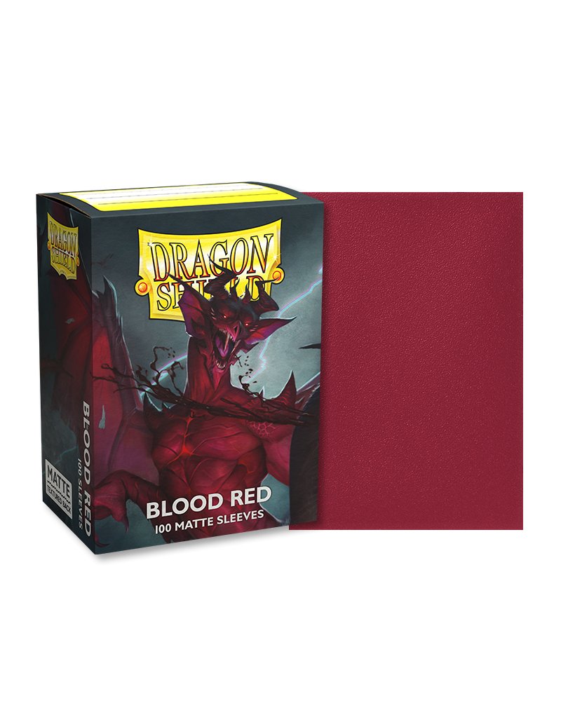 Dragon Shield Standard Sleeve 100ct - Blood Red - Dark Crystal Cards