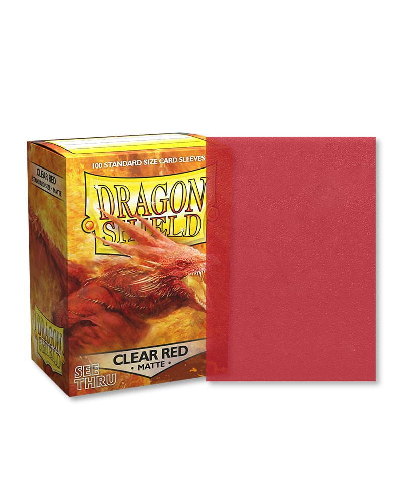 Dragon Shield Standard Sleeve 100ct - Clear Red - Dark Crystal Cards