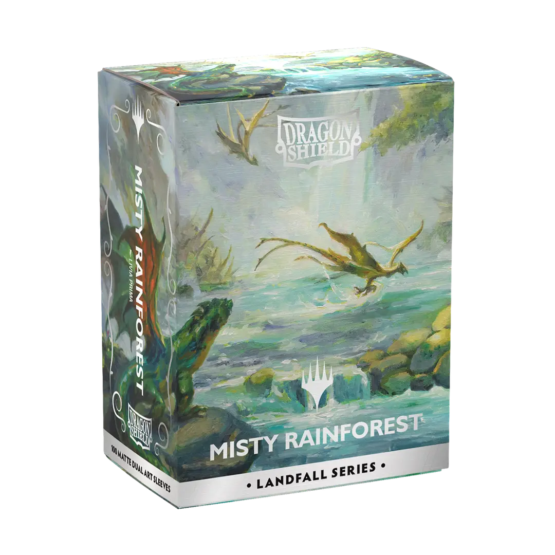 Dragon Shield X Magic the Gathering Landfall Series 100ct - Misty Rainforest - Dark Crystal Cards