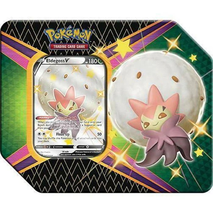 Pokemon Shining Fates Tin Eldegoss V - Dark Crystal Cards