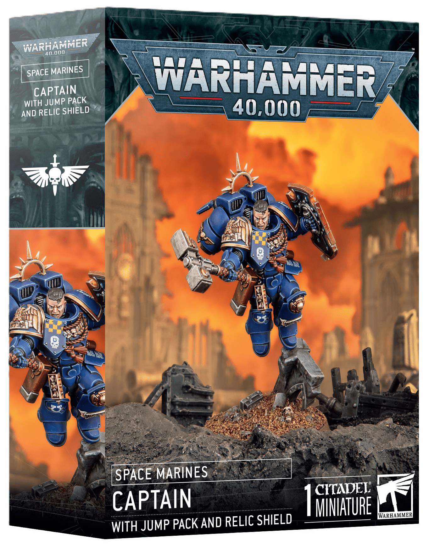 Space Marines Captain With Jump Pack and Relic Shield Pre - order - Dark Crystal Cards