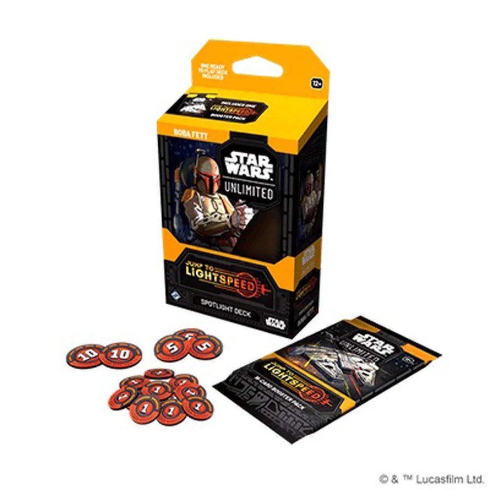 Star Wars Unlimited Jump to Lightspeed Spotlight Deck Boba Pre - order - Dark Crystal Cards