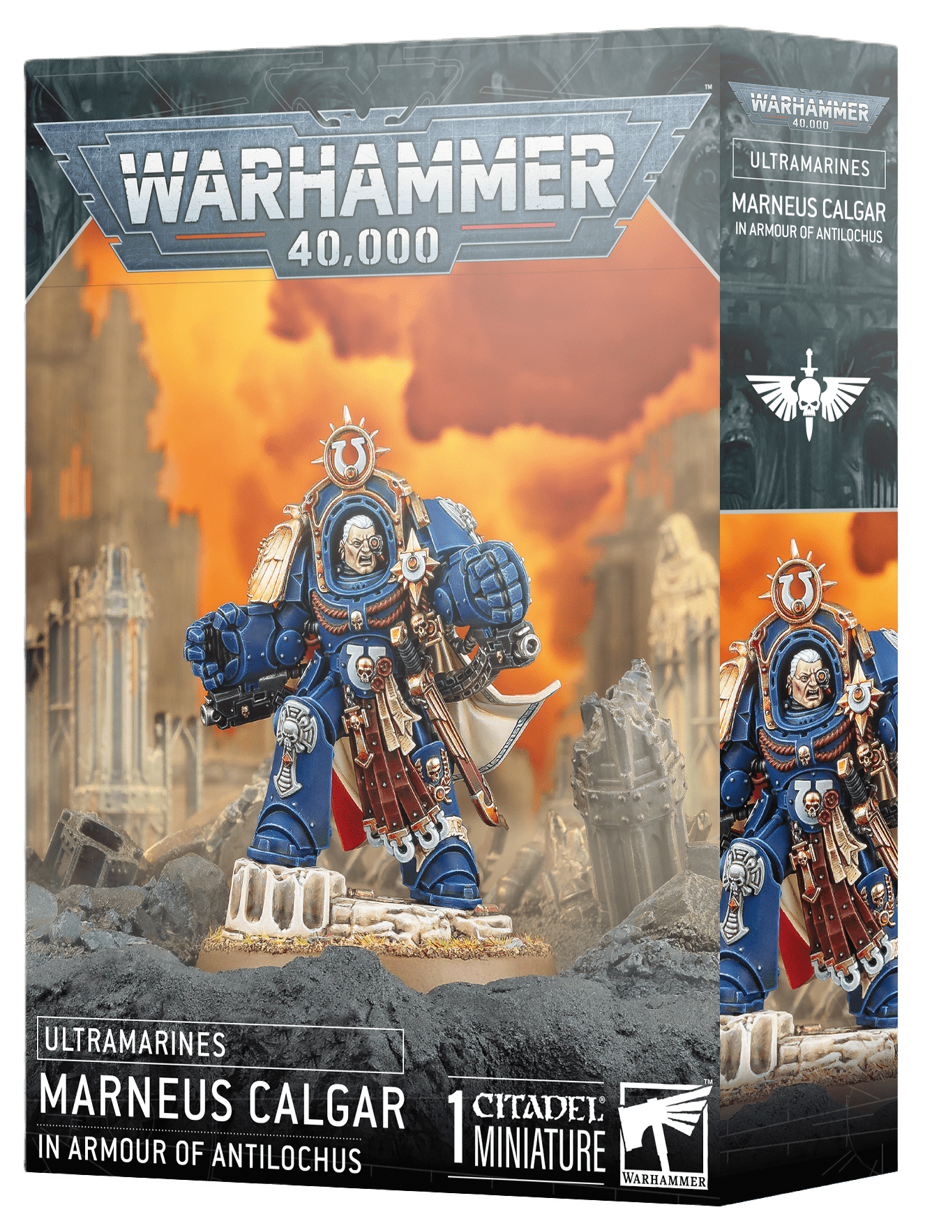 Ultramarines Marneus Calgar in Armour of Antilochus Pre - Order - Dark Crystal Cards