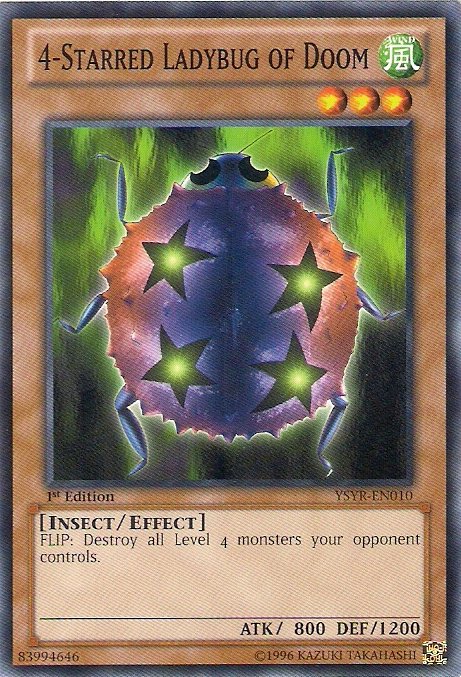 4 - Starred Ladybug of Doom [YSYR - EN010] Common - Dark Crystal Cards