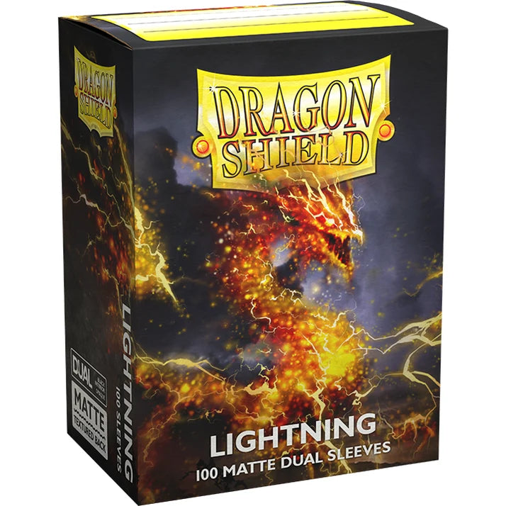 Dragon Shield Sleeves Matte DUAL Lightning (100) (Yellow)