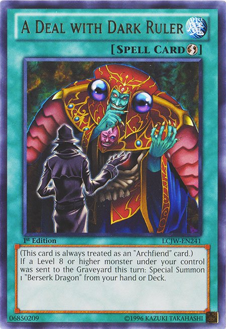 A Deal with Dark Ruler [LCJW - EN241] Rare - Dark Crystal Cards