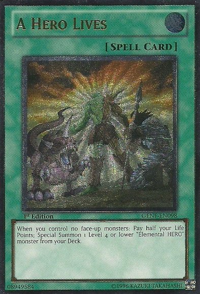 A Hero Lives (UTR) [GENF - EN098] Ultimate Rare - Dark Crystal Cards