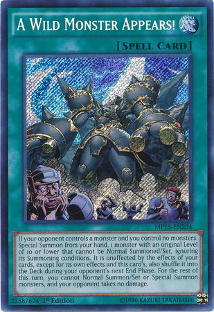 A Wild Monster Appears! [MP15 - EN234] Secret Rare - Dark Crystal Cards