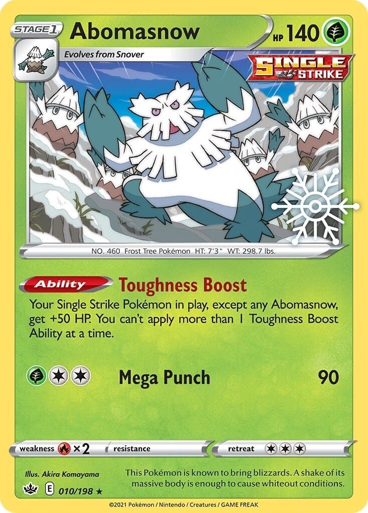 Abomasnow (010/198) (Holiday Calendar) [Sword & Shield: Chilling Reign] - Dark Crystal Cards