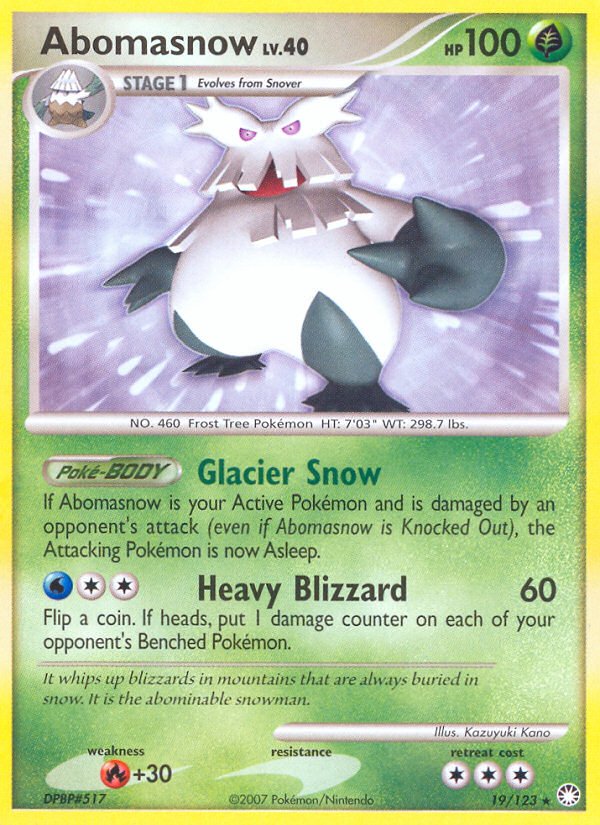 Abomasnow (19/123) [Diamond & Pearl: Mysterious Treasures] - Dark Crystal Cards