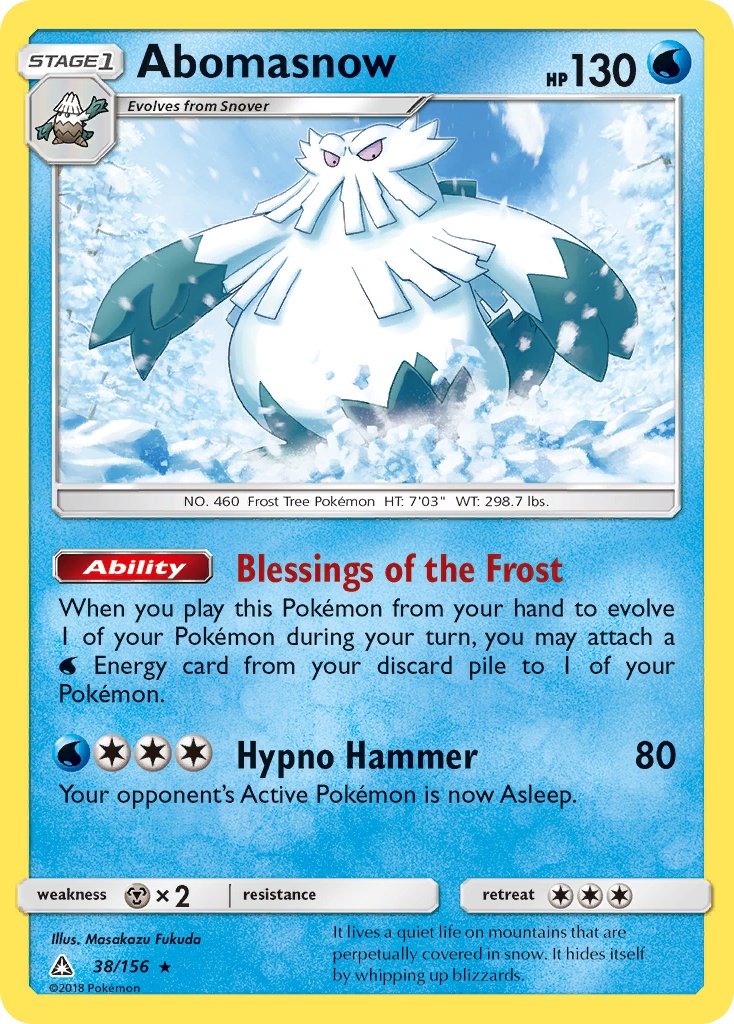 Abomasnow (38/156) [Sun & Moon: Ultra Prism] - Dark Crystal Cards