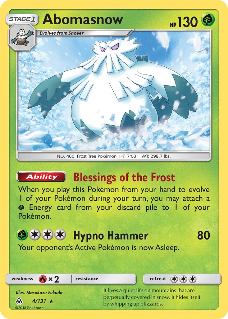 Abomasnow (4/131) [Sun & Moon: Forbidden Light] - Dark Crystal Cards