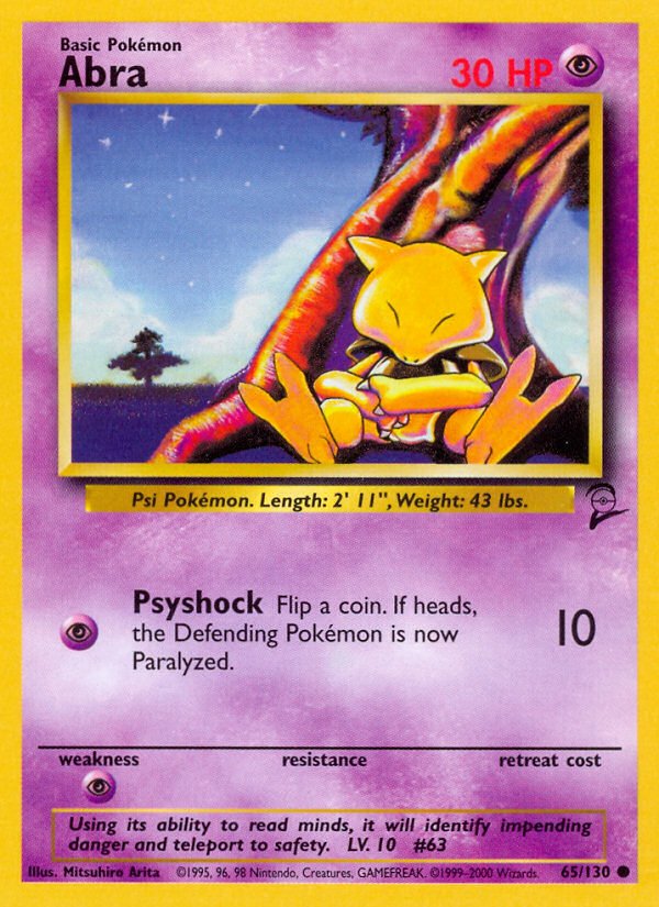 Abra (65/130) [Base Set 2] - Dark Crystal Cards