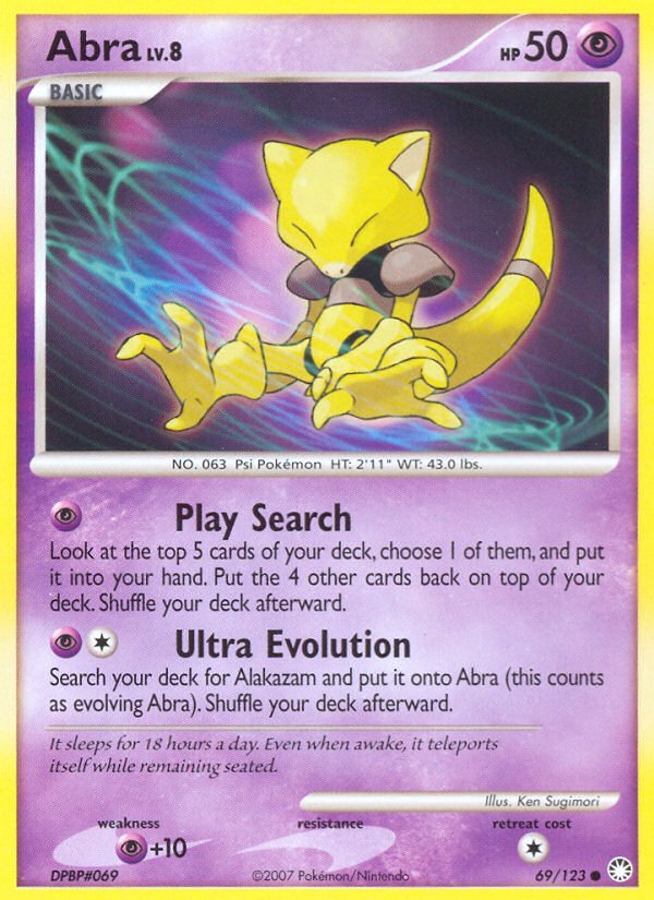 Abra (69/123) [Diamond & Pearl: Mysterious Treasures] - Dark Crystal Cards