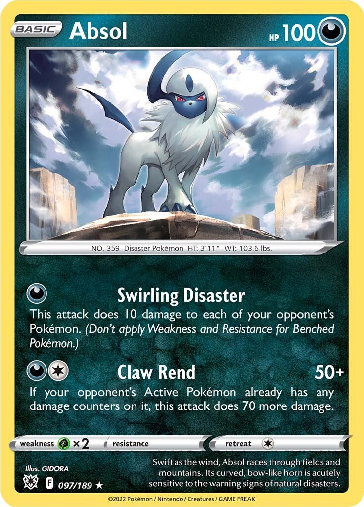 Absol (097/189) [Sword & Shield: Astral Radiance] - Dark Crystal Cards