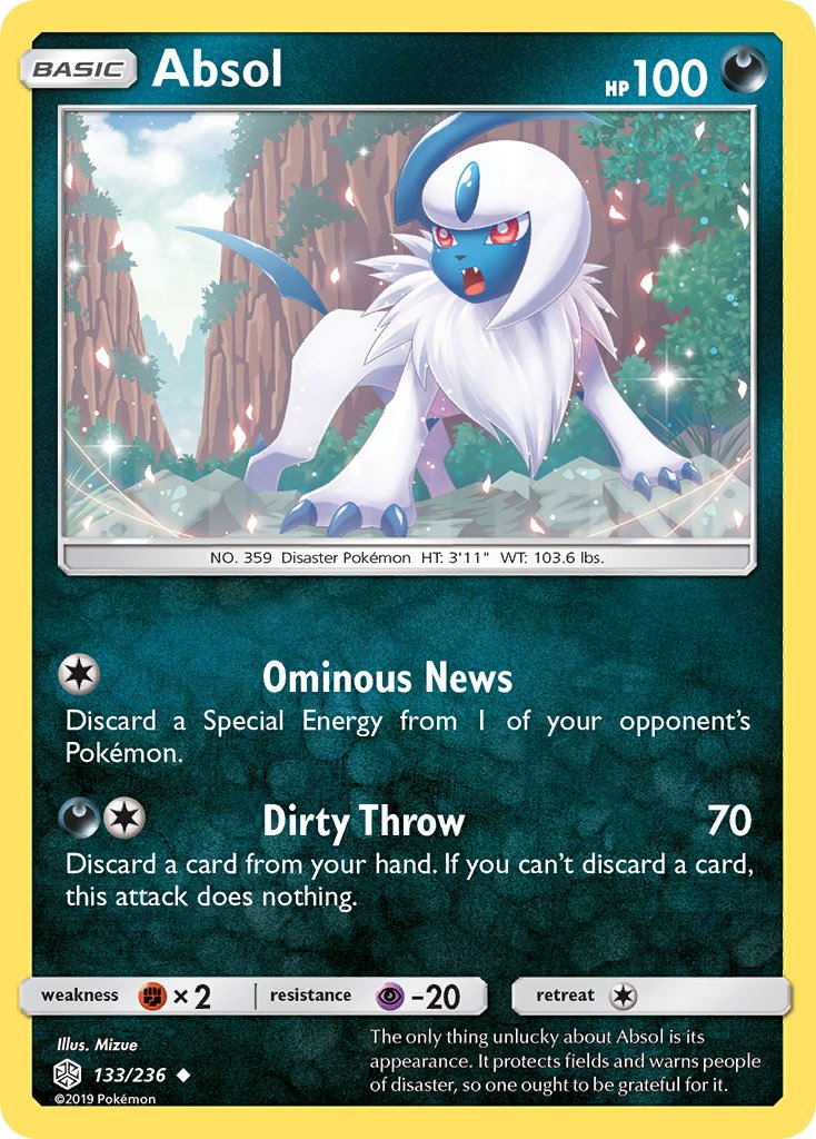 Absol (133/236) [Sun & Moon: Cosmic Eclipse] - Dark Crystal Cards