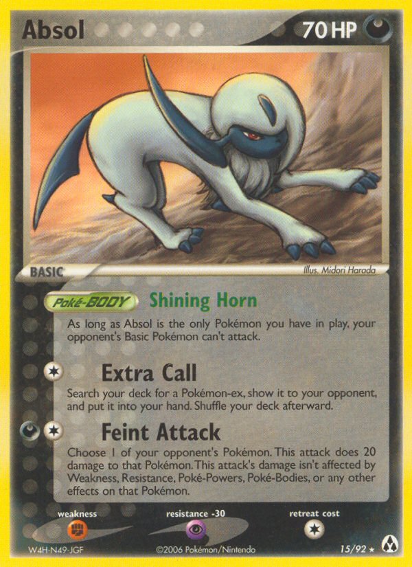 Absol (15/92) [EX: Legend Maker] - Dark Crystal Cards