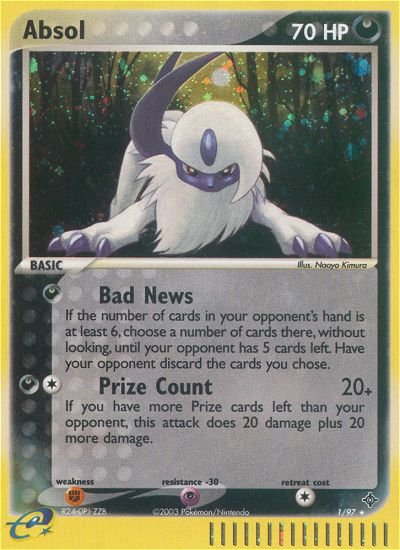 Absol (1/97) [EX: Dragon] - Dark Crystal Cards