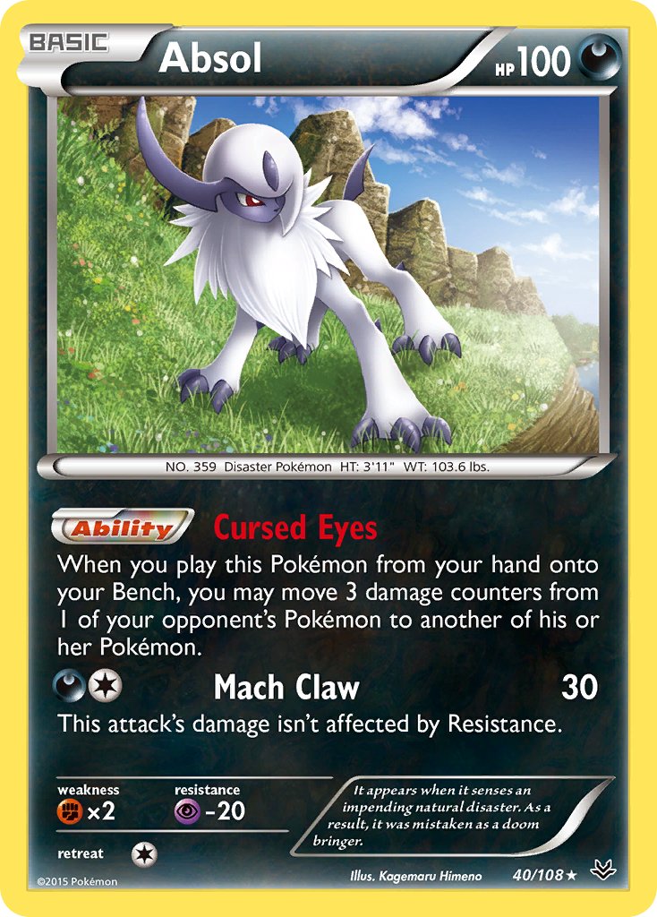 Absol (40/108) [XY: Roaring Skies] - Dark Crystal Cards