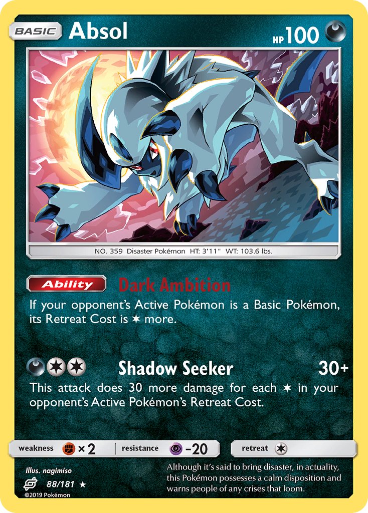 Absol (88/181) [Sun & Moon: Team Up] - Dark Crystal Cards