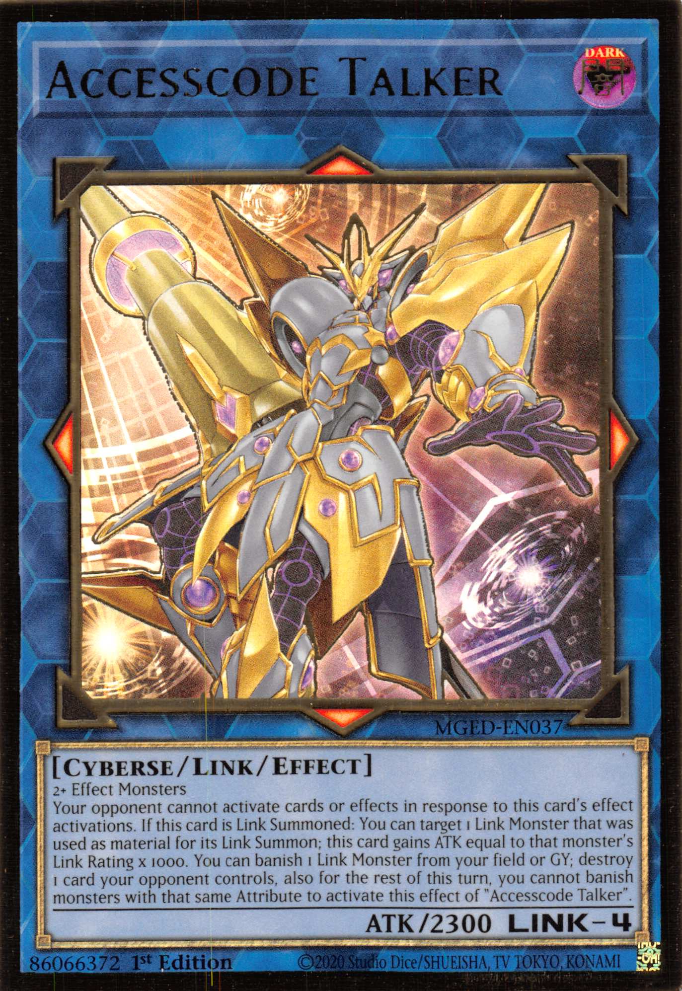 Accesscode Talker [MGED - EN037] Gold Rare - Dark Crystal Cards