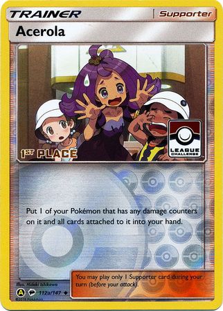 Acerola (112a/147) (League Promo 1st Place) [Sun & Moon: Burning Shadows] - Dark Crystal Cards