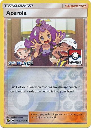 Acerola (112a/147) (League Promo 2nd Place) [Sun & Moon: Burning Shadows] - Dark Crystal Cards