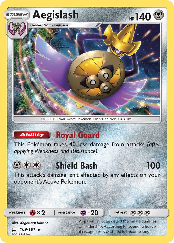 Aegislash (109/181) [Sun & Moon: Team Up] - Dark Crystal Cards