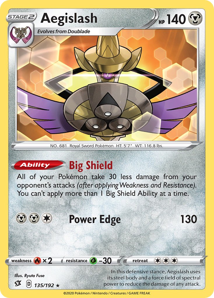 Aegislash (135/192) [Sword & Shield: Rebel Clash] - Dark Crystal Cards