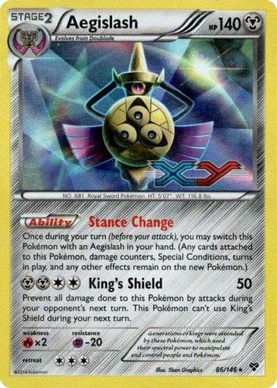 Aegislash (86/146) (Prerelease Promo) [XY: Black Star Promos] - Dark Crystal Cards