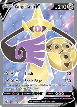 Aegislash V (177/185) [Sword & Shield: Vivid Voltage] - Dark Crystal Cards