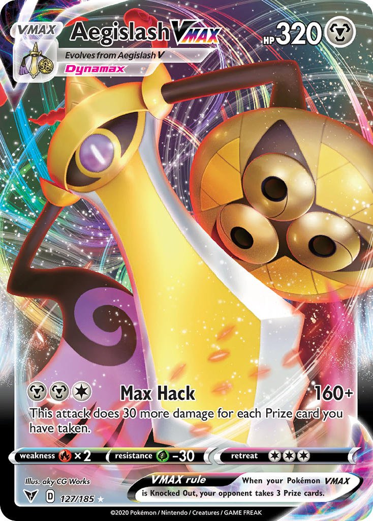 Aegislash VMAX (127/185) [Sword & Shield: Vivid Voltage] - Dark Crystal Cards