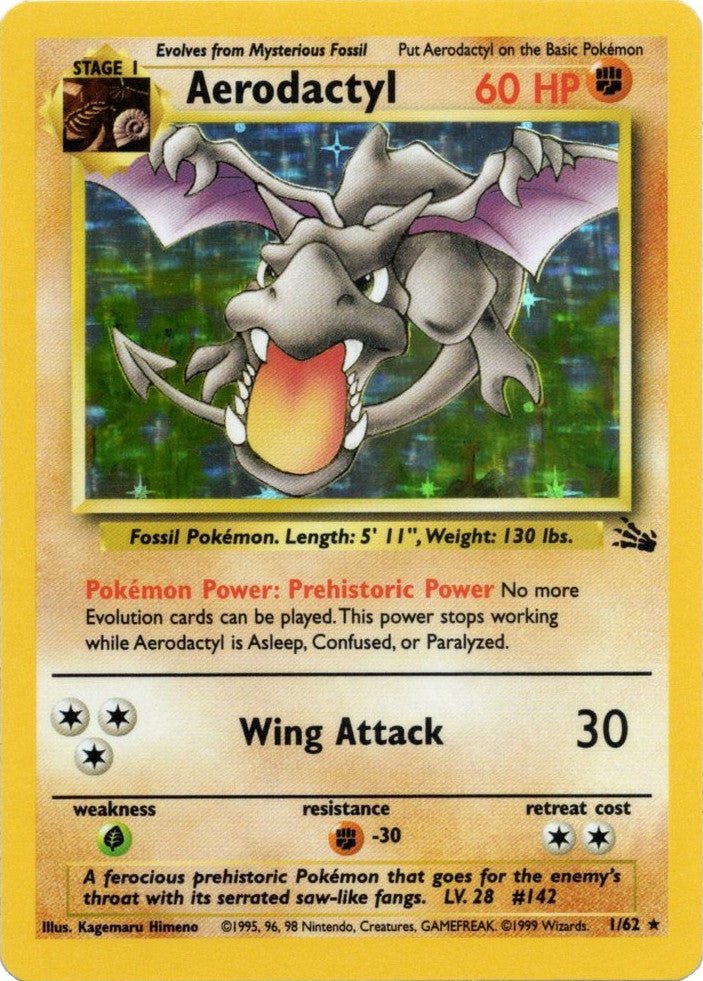 Aerodactyl (1/62) [Fossil Unlimited] - Dark Crystal Cards