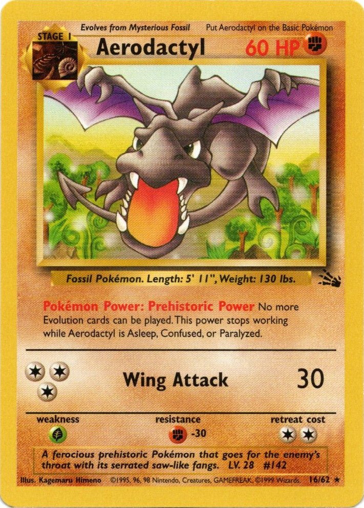 Aerodactyl (16/62) [Fossil Unlimited] - Dark Crystal Cards