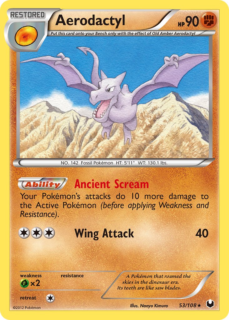 Aerodactyl (53/108) [Black & White: Dark Explorers] - Dark Crystal Cards