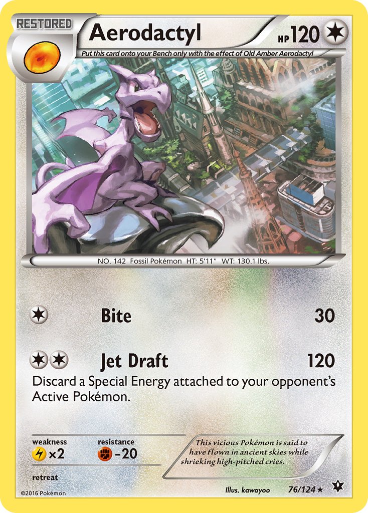 Aerodactyl (76/124) [XY: Fates Collide] - Dark Crystal Cards