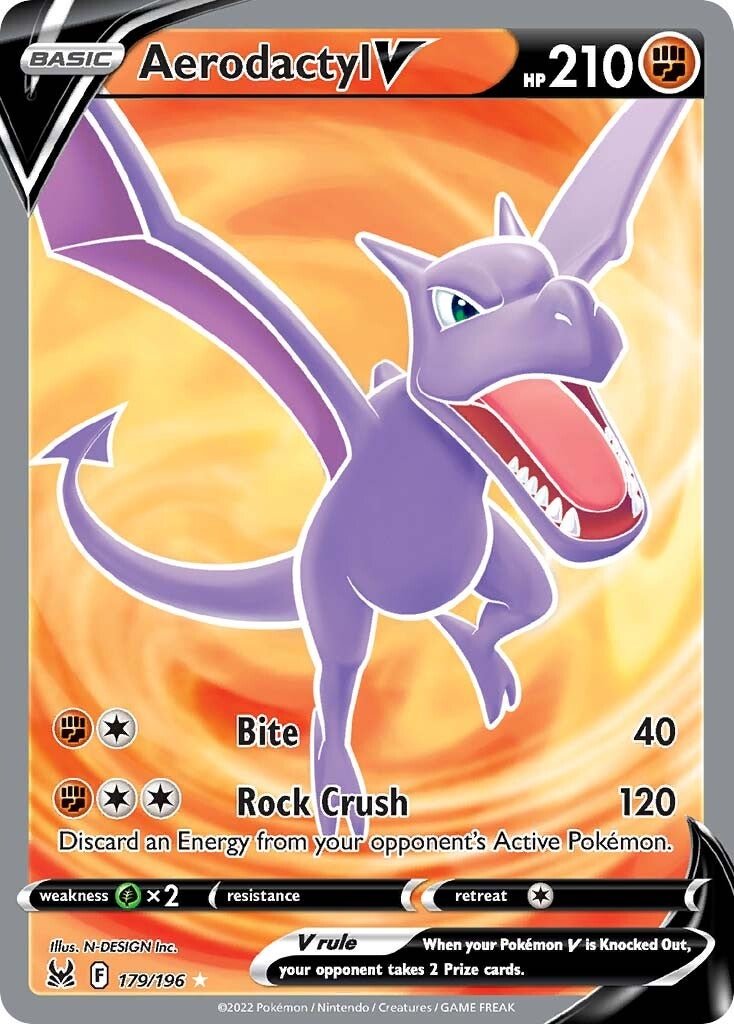 Aerodactyl V (179/196) [Sword & Shield: Lost Origin] - Dark Crystal Cards