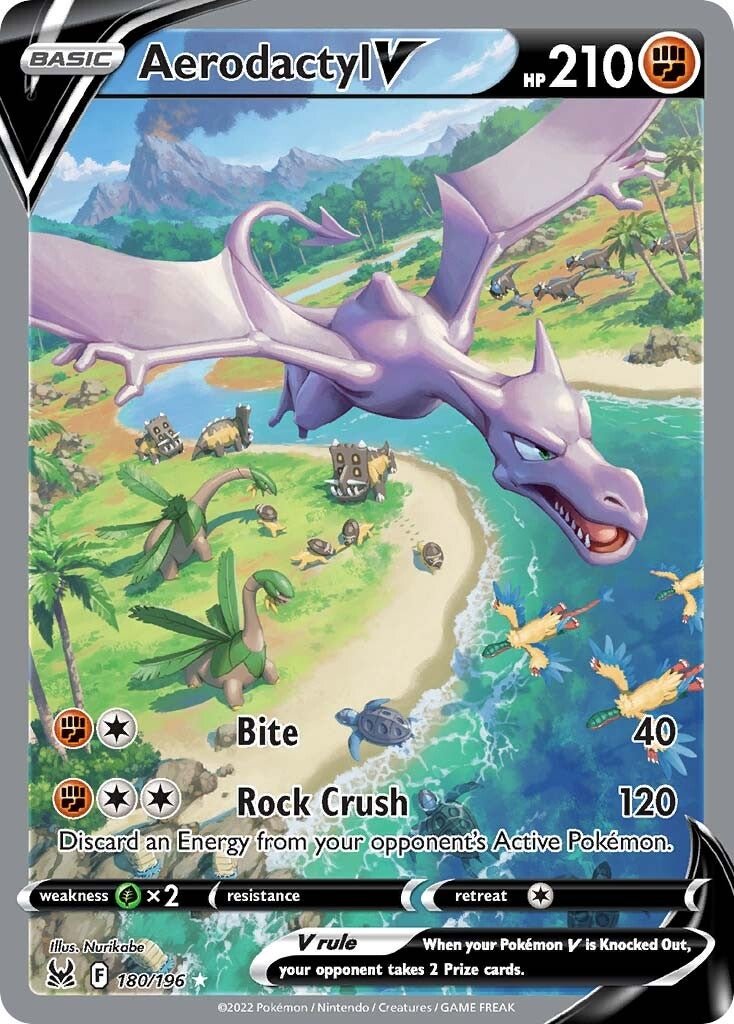 Aerodactyl V (180/196) [Sword & Shield: Lost Origin] - Dark Crystal Cards