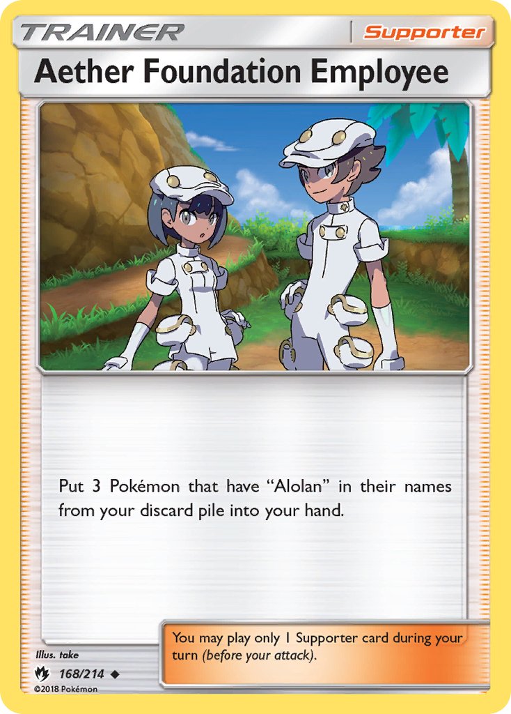 Aether Foundation Employee (168/214) [Sun & Moon: Lost Thunder] - Dark Crystal Cards