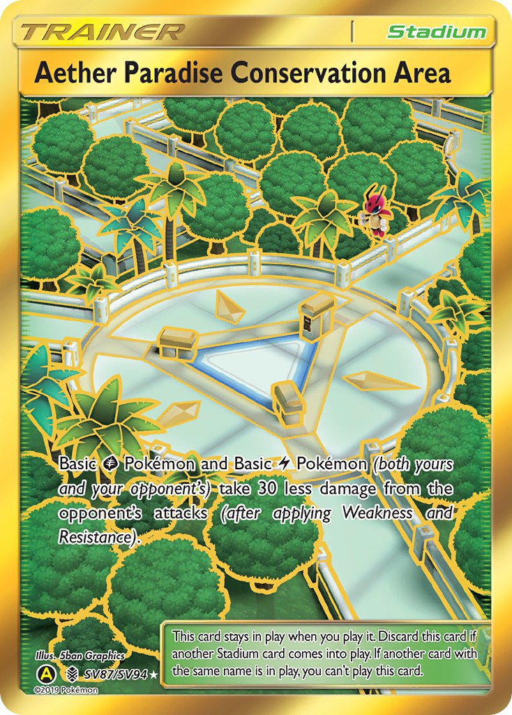 Aether Paradise Conservation Area (SV87/SV94) [Sun & Moon: Hidden Fates - Shiny Vault] - Dark Crystal Cards