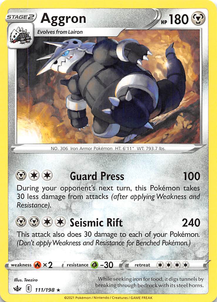 Aggron (111/198) [Sword & Shield: Chilling Reign] - Dark Crystal Cards