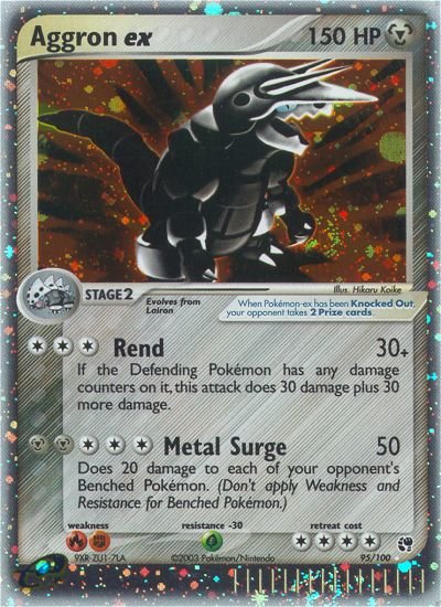 Aggron ex (95/100) [EX: Sandstorm] - Dark Crystal Cards