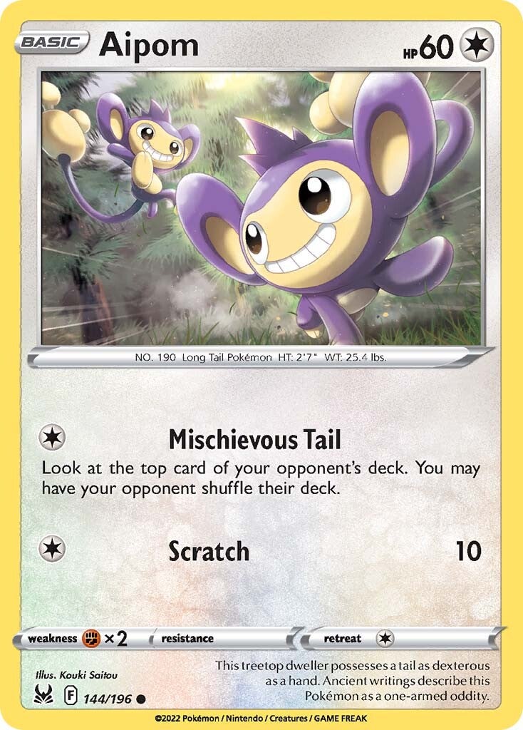 Aipom (144/196) [Sword & Shield: Lost Origin] - Dark Crystal Cards