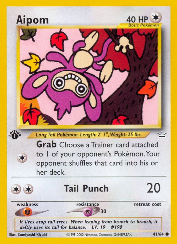 Aipom (41/64) [Neo Revelation 1st Edition] - Dark Crystal Cards