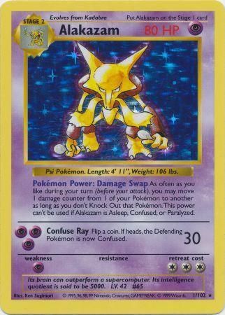 Alakazam (1/102) [Base Set Shadowless Unlimited] - Dark Crystal Cards