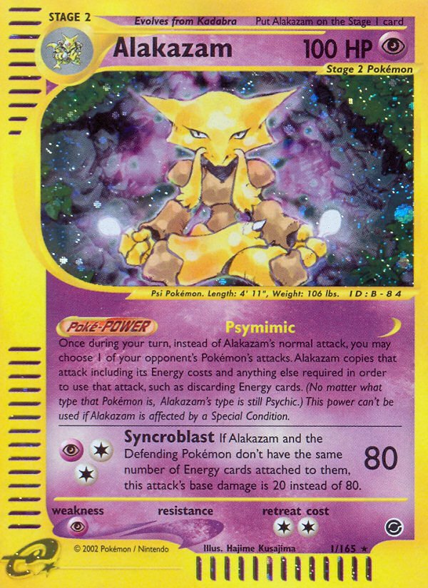 Alakazam (1/165) [Expedition: Base Set] - Dark Crystal Cards