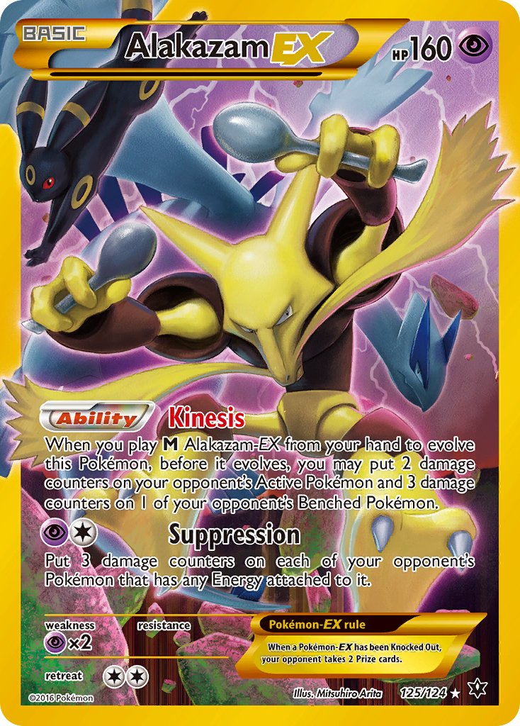 Alakazam EX (125/124) [XY: Fates Collide] - Dark Crystal Cards