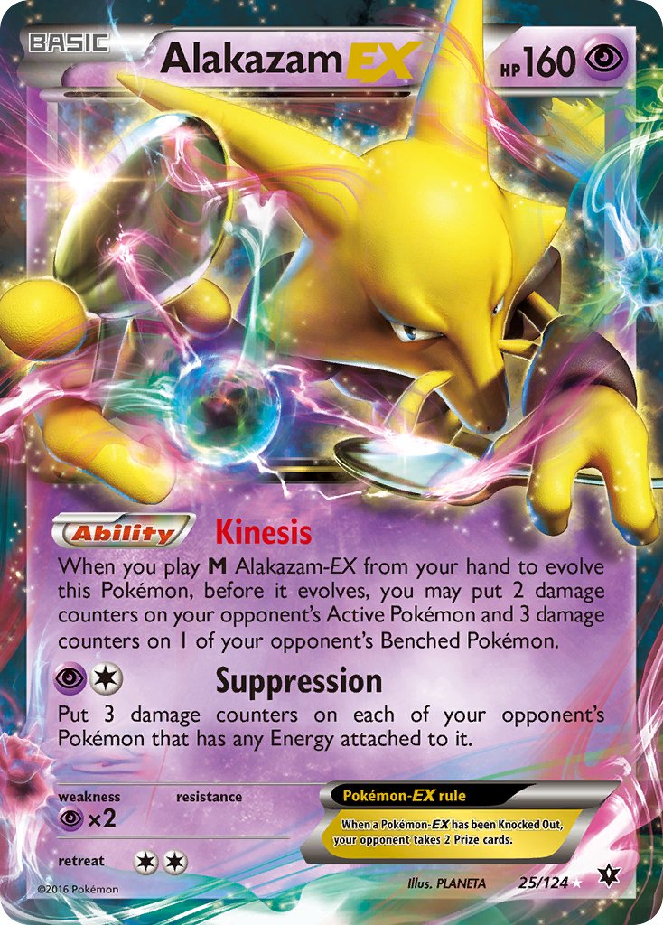 Alakazam EX (25/124) [XY: Fates Collide] - Dark Crystal Cards