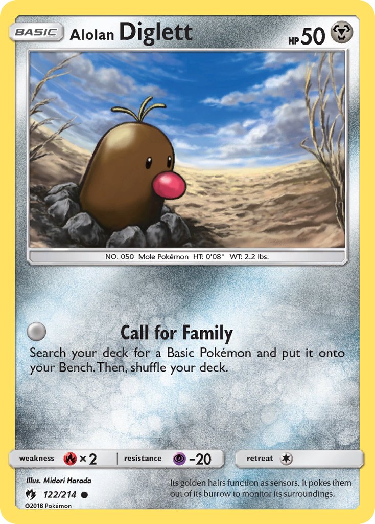 Alolan Diglett (122/214) [Sun & Moon: Lost Thunder] - Dark Crystal Cards